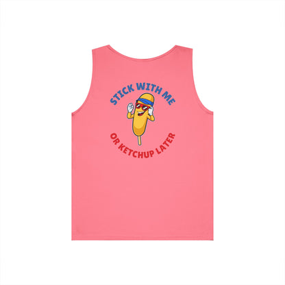 Corndog Season Unisex Heavy Cotton Tank Top - Fun Summer Apparel