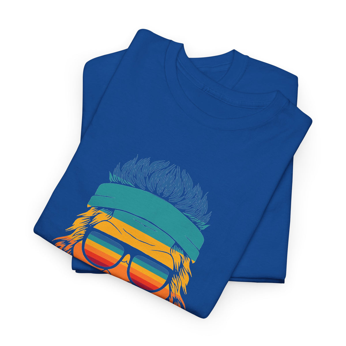 Bigfoot Mood // Retro Mood Unisex Heavy Cotton Tee - Colorful Graphic T-Shirt