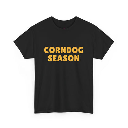 Funny Corndog Season // Unisex Heavy Cotton Tee | Perfect for Food Lovers and Festivals