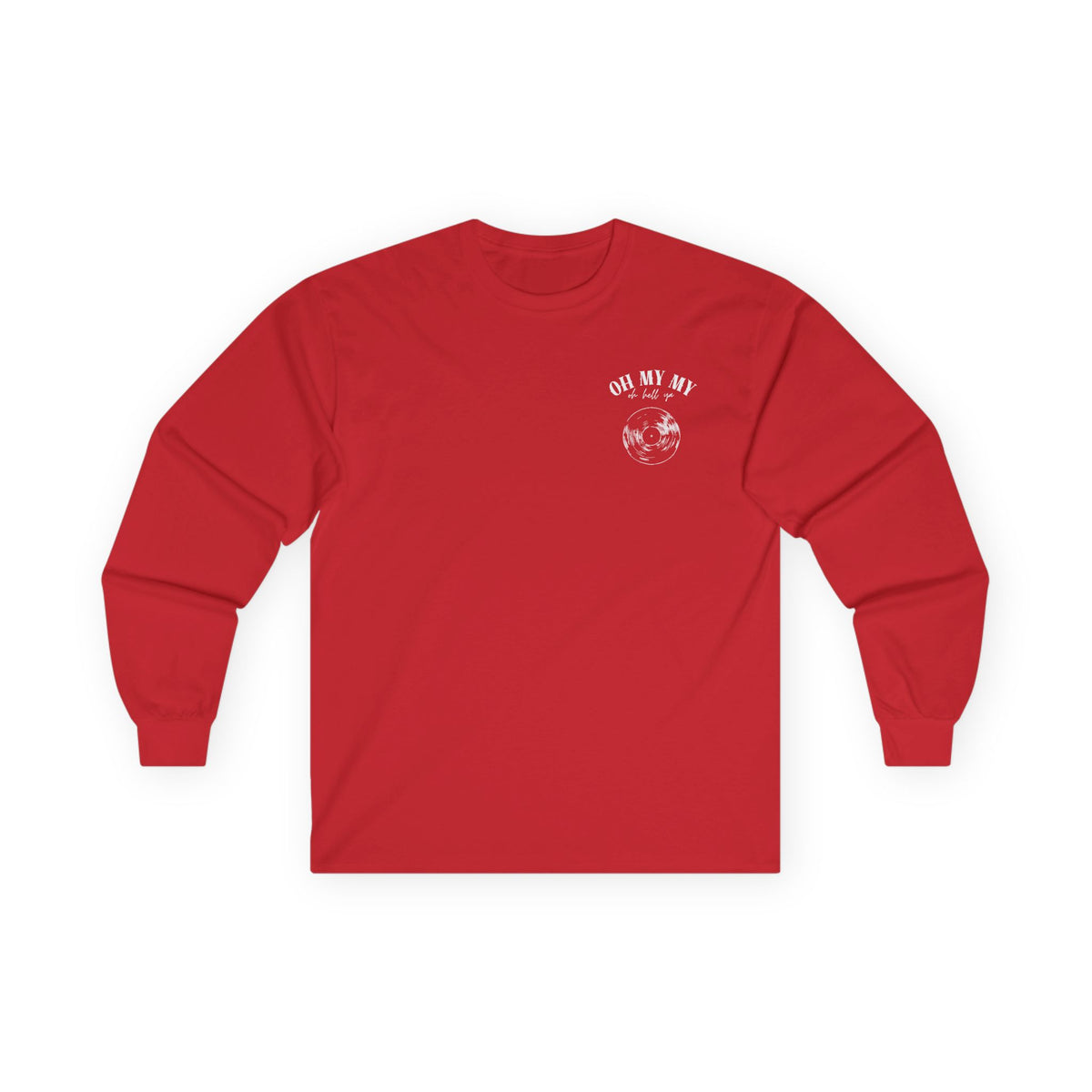 Oh My My - Pocket Placement // Unisex Long Sleeve Tee - Retro Vinyl Graphic