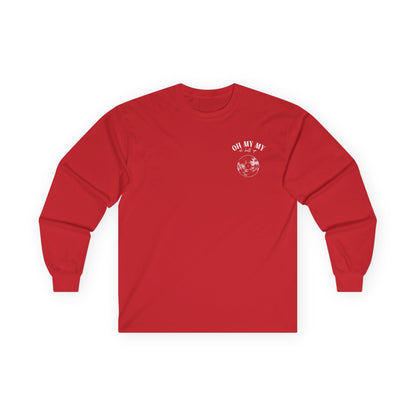 Oh My My - Pocket Placement // Unisex Long Sleeve Tee - Retro Vinyl Graphic