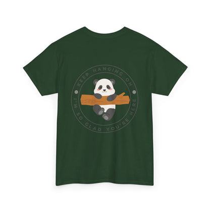 Keep Hangin' On - Panda // Unisex Heavy Cotton Tee -Vibes Graphic Shirt