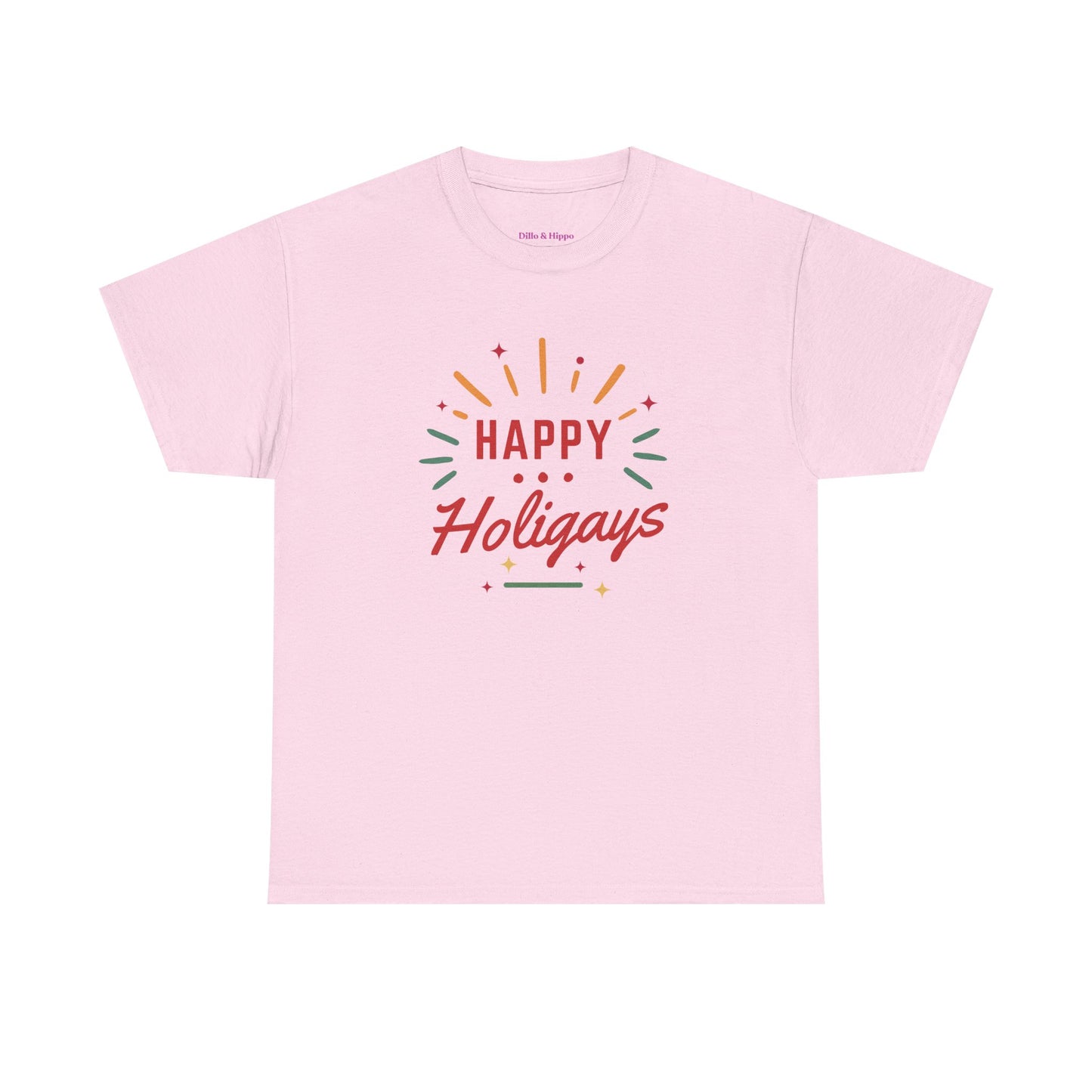 Happy Holigays Simple Unisex Heavy Cotton Tee