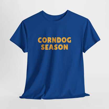 Funny Corndog Season // Unisex Heavy Cotton Tee | Perfect for Food Lovers and Festivals