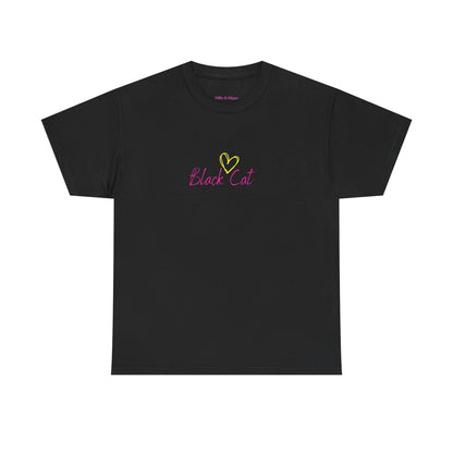 Black Cat Seeking My Golden Retriever // Unisex Heavy Cotton Tee - Relationship Dynamics