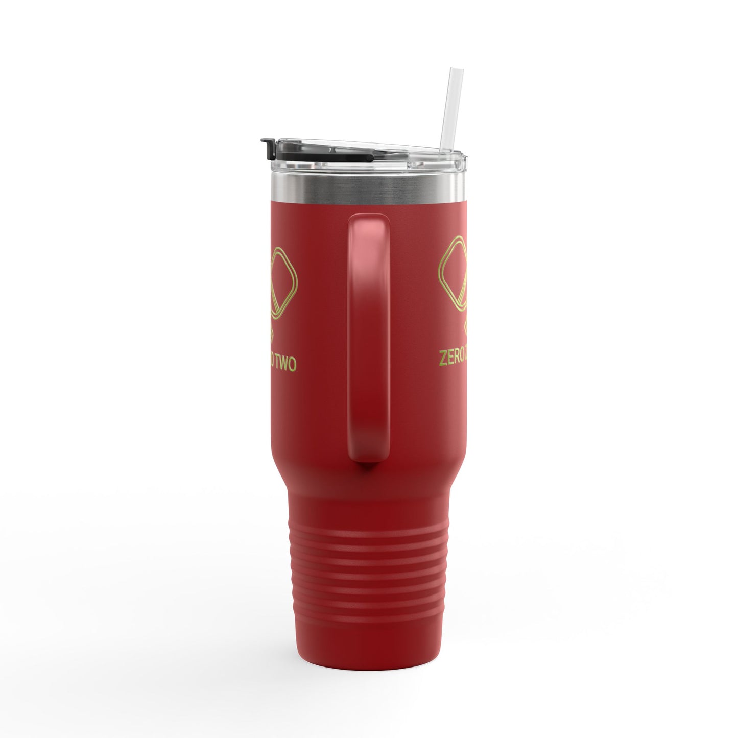 Zero Zero Two // Insulated Travel Mug, 40oz - Blue Text