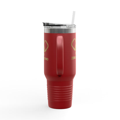 Zero Zero Two // Insulated Travel Mug, 40oz - Blue Text