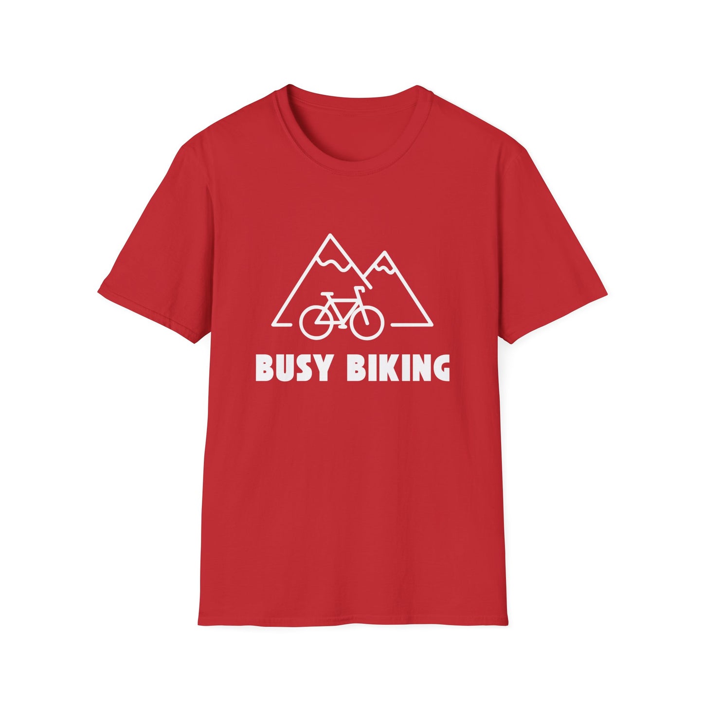 Busy (Mountain) Biking // Unisex Softstyle T-Shirt