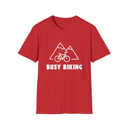 Busy (Mountain) Biking // Unisex Softstyle T-Shirt