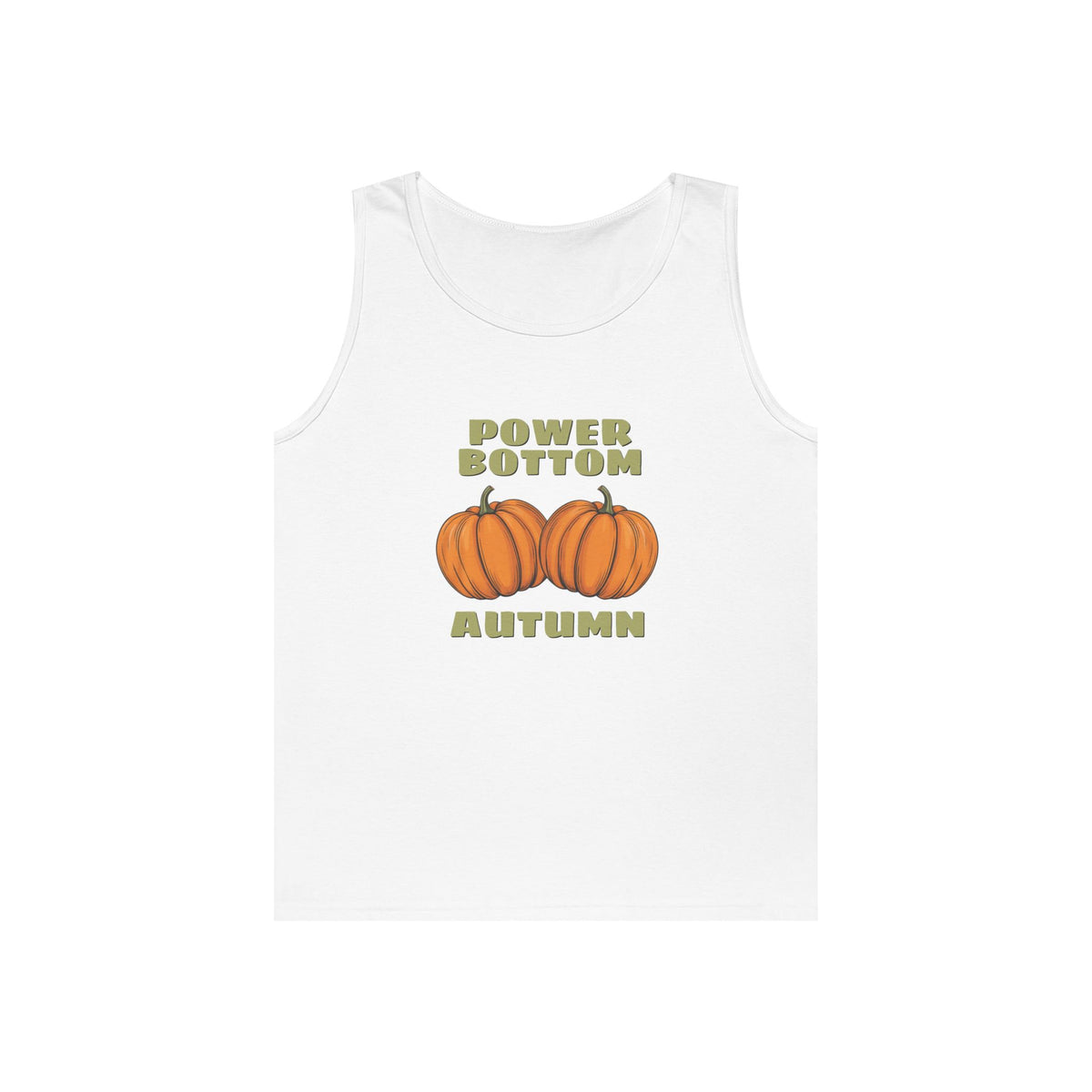 Power Bottom Autumn - Pumpkins // Unisex Heavy Cotton Tank Top - Fall Vibes