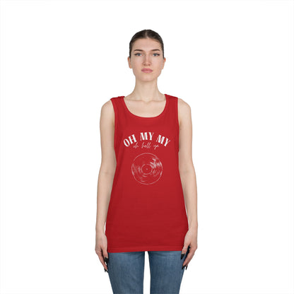 Oh My My Cool Vinyl Record // Unisex Heavy Cotton Tank Top - Graphic Tee