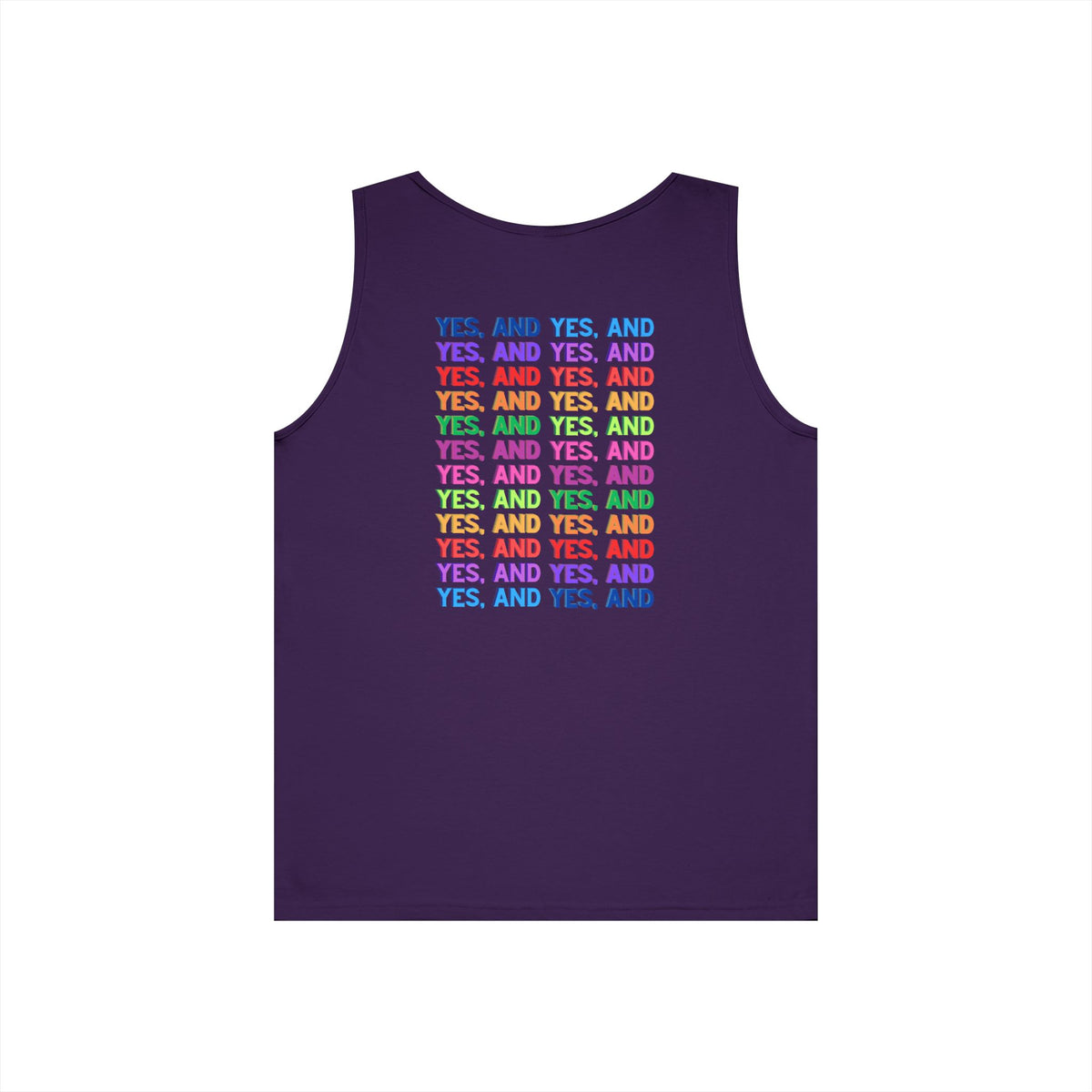 Improv, "Yes, And" Double-sided // Vibes Unisex Heavy Cotton Tank Top