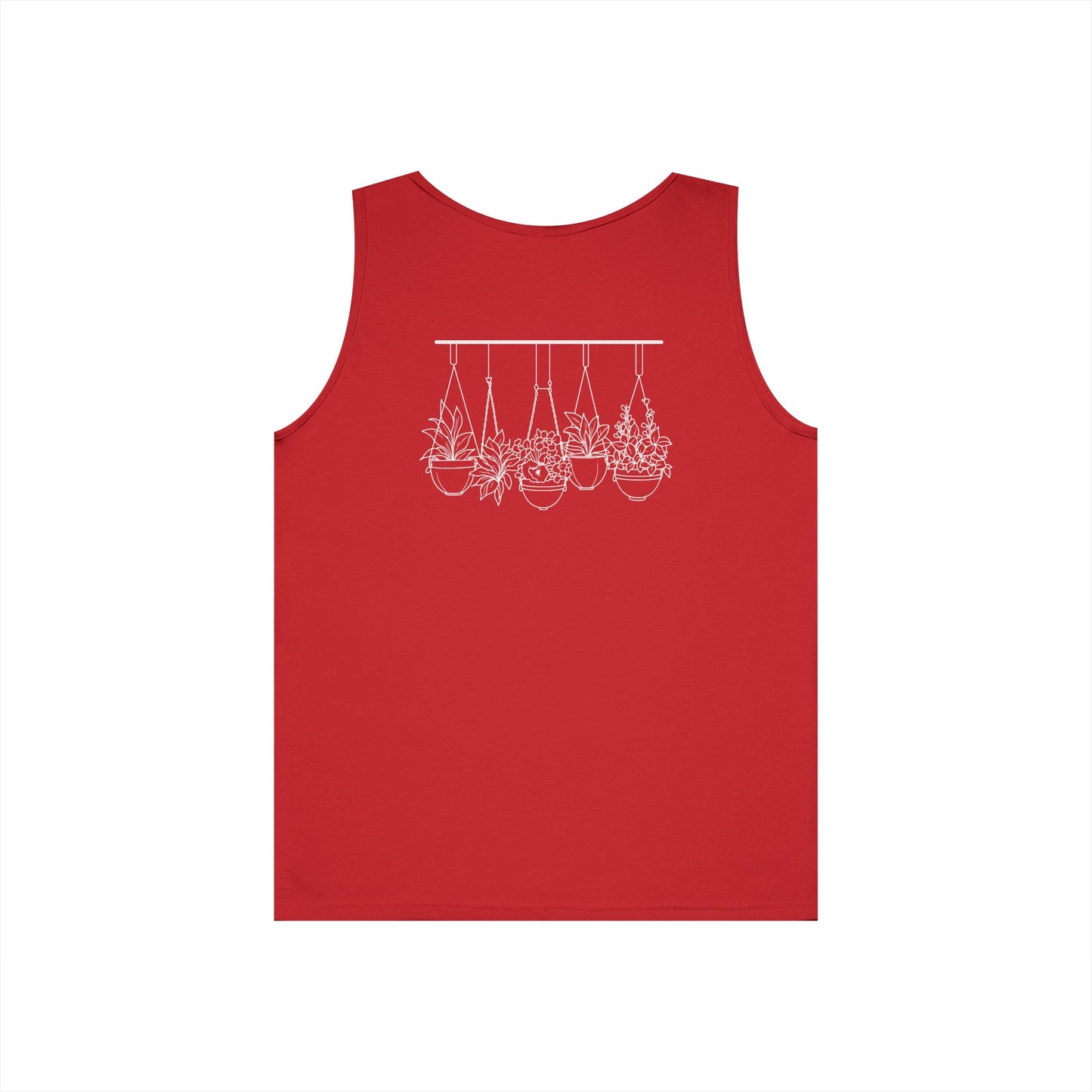 Hangin' With My Buds // Happy Plant Lover Unisex Heavy Cotton Tank Top - Perfect for Gardening Enthusiasts