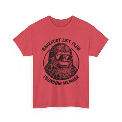 Bigfoot Founding Member of the Barefoot Lift Club // Unisex Heavy Cotton Tee - Founding Member Sasquatch Design