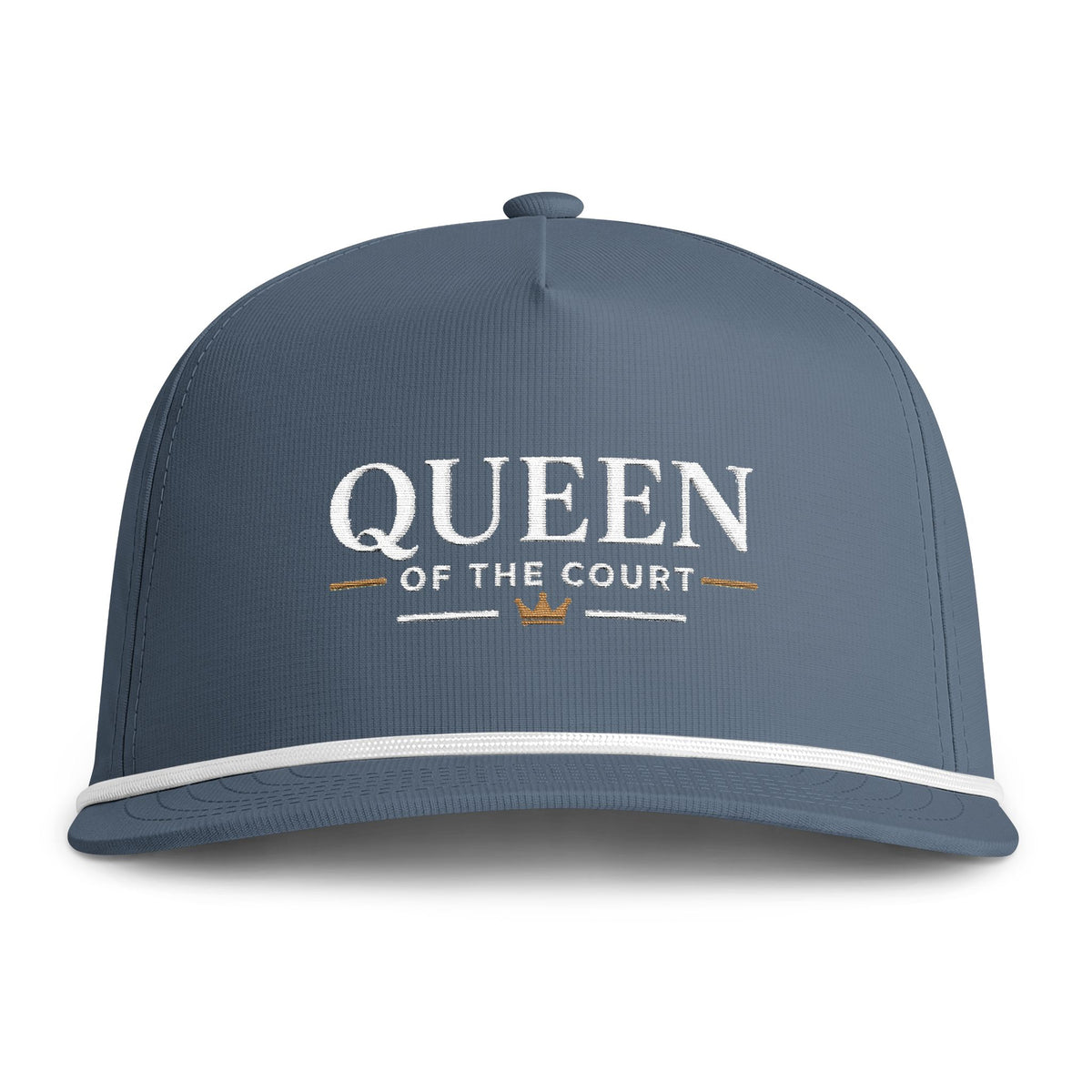 Queen of the Court Rope Cap – Cream Embroidery