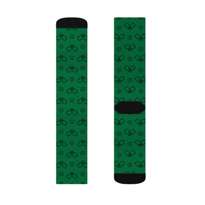 Green Pickleball Sublimation Socks