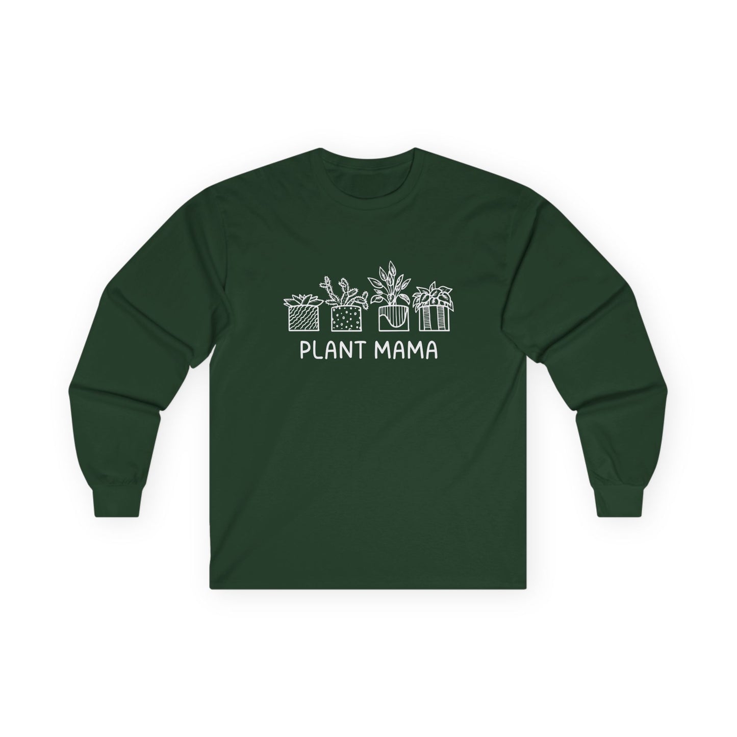 Plant Mama // Long Sleeve Tee - Unisex Cotton Shirt for Plant Lovers
