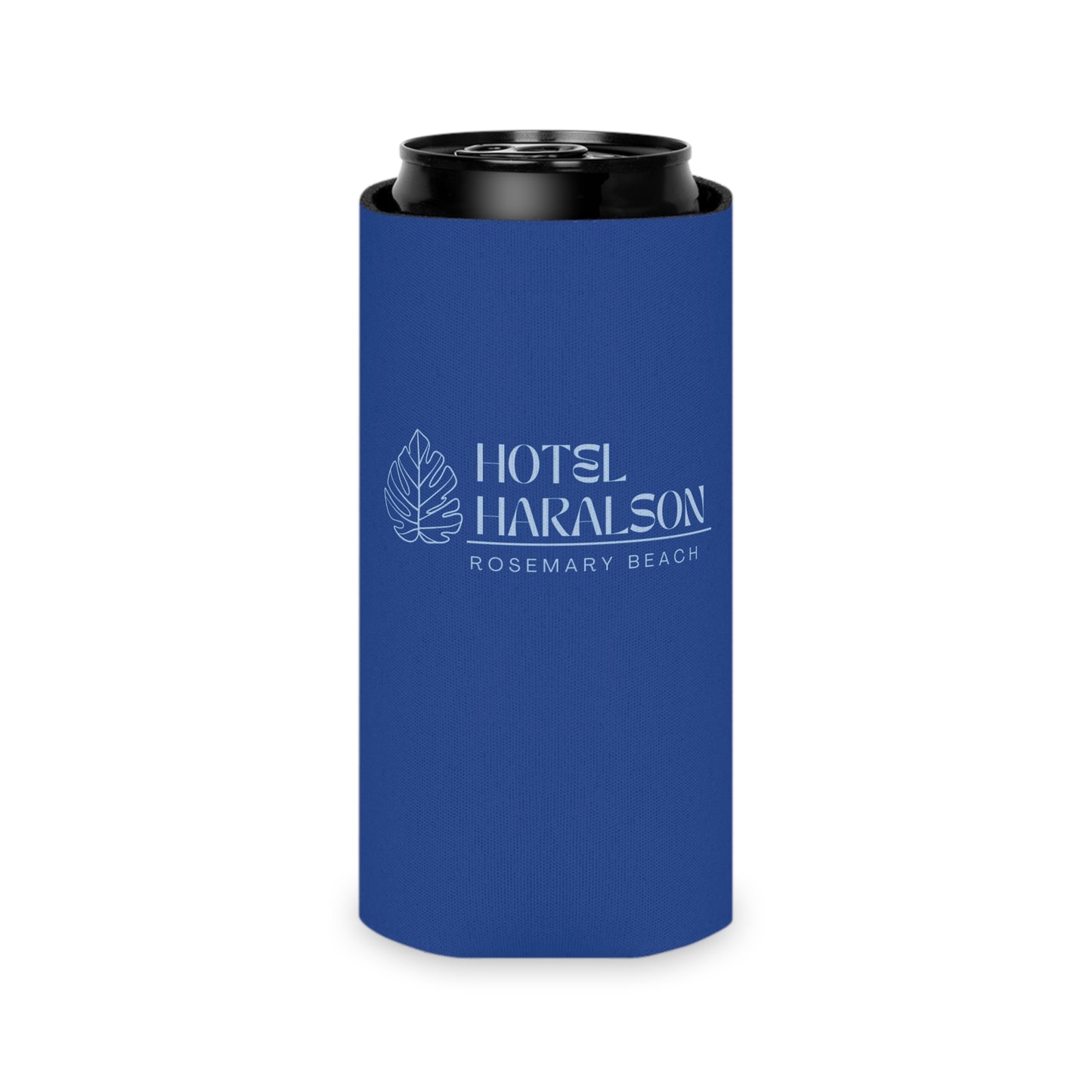 Custom - Personalized Hotel Haralson Can Cooler // Blue w/ Light Blue - Ideal for Beach Parties & Celebrations