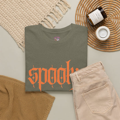 Spooky Unisex Heavy Cotton Tee, Halloween Shirt, Cute Fall T-Shirt, Casual Wear, Gift for Friends, Seasonal Apparel