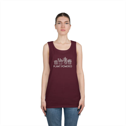Plant Powered // Unisex Heavy Cotton Tank Top - Eco-Friendly Apparel