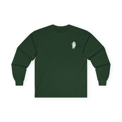 Power Bottom Autumn - White Ghost // Unisex Ghostly Vibes Long Sleeve Tee