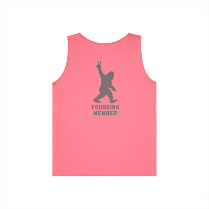 Barefoot Lift Club // Bigfoot Founding Member // Double Sided Unisex Heavy Cotton Tank Top