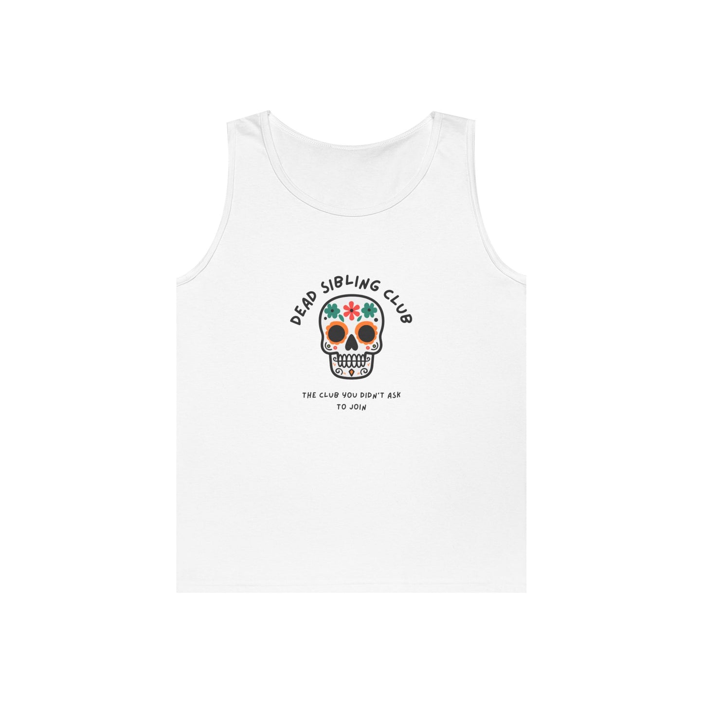 Dead Sibling Club Skull // Unisex Heavy Cotton Tank Top