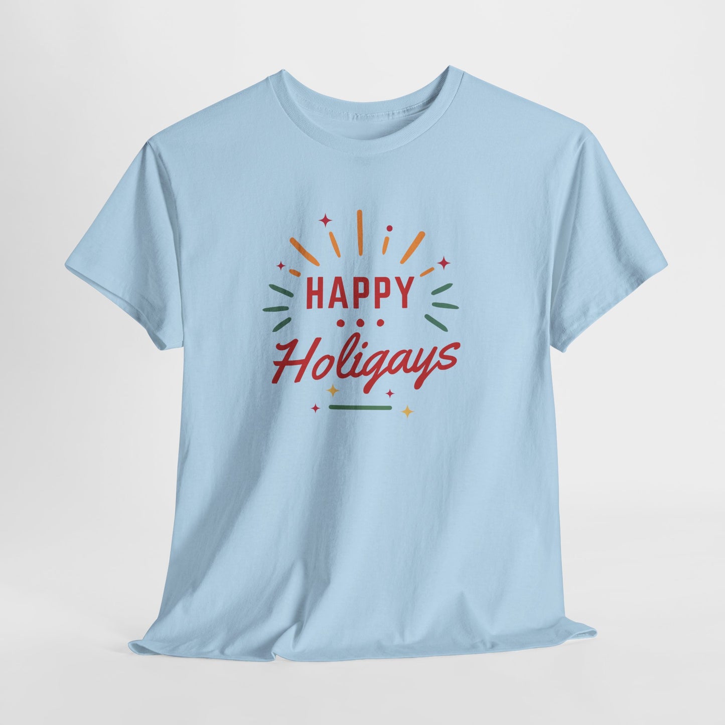 Happy Holigays Simple Unisex Heavy Cotton Tee