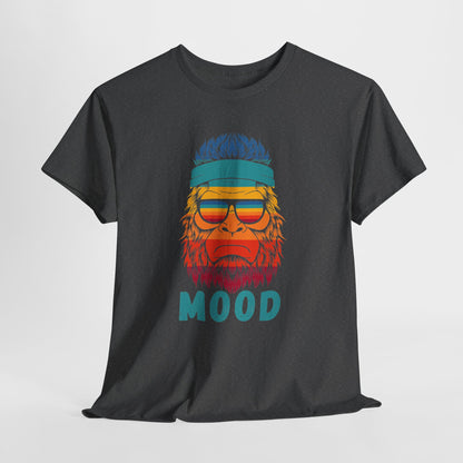 Bigfoot Mood // Retro Mood Unisex Heavy Cotton Tee - Colorful Graphic T-Shirt