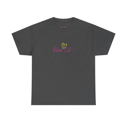 Black Cat Seeking My Golden Retriever // Unisex Heavy Cotton Tee - Relationship Dynamics