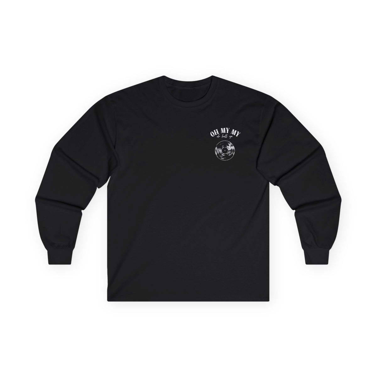 Oh My My - Pocket Placement // Unisex Long Sleeve Tee - Retro Vinyl Graphic
