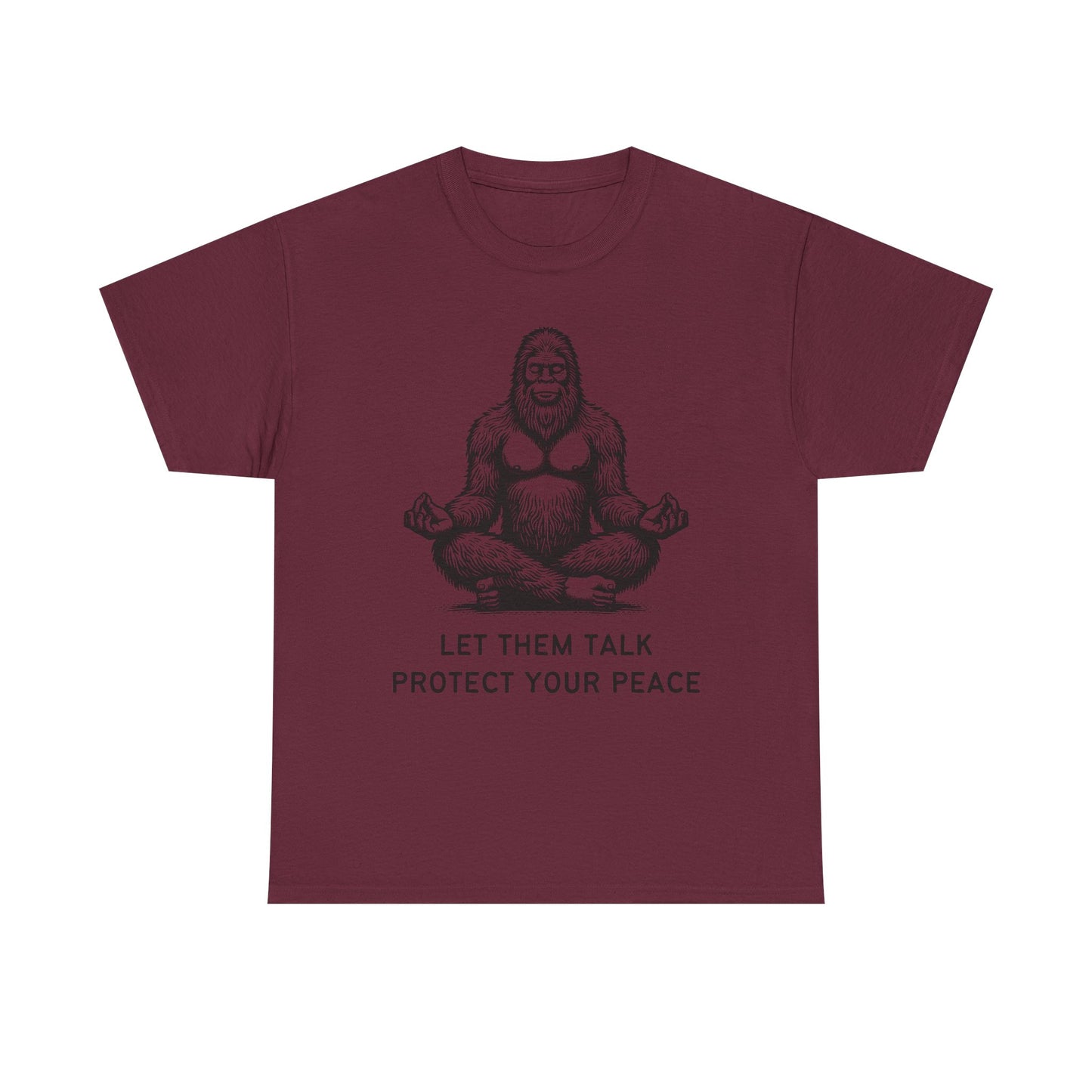 Bigfoot - Protect Your Peace // Unisex Heavy Cotton Tee - Comfortable, Relaxed Fit T-Shirt for Chill Vibes & Mental Health
