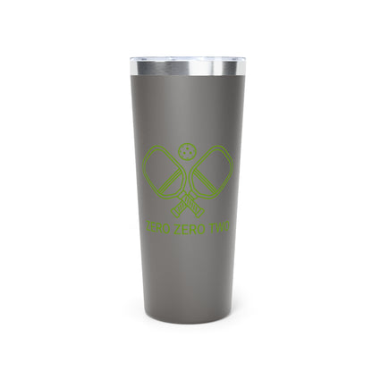 Zero Zero Two Pickleball // Copper Vacuum Insulated Tumbler, 22oz - Blue Text