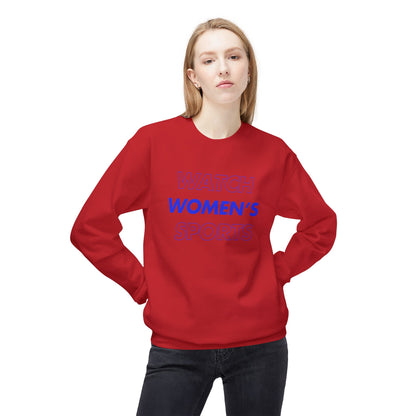 Watch Women's Sports // Unisex Midweight Softstyle Fleece Crewneck Sweatshirt