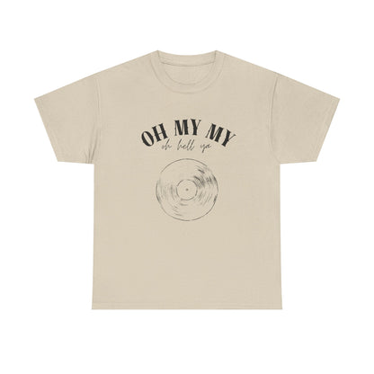 Oh My My Vintage Vinyl Graphic // Unisex Heavy Cotton Tee - Perfect for Music Lovers