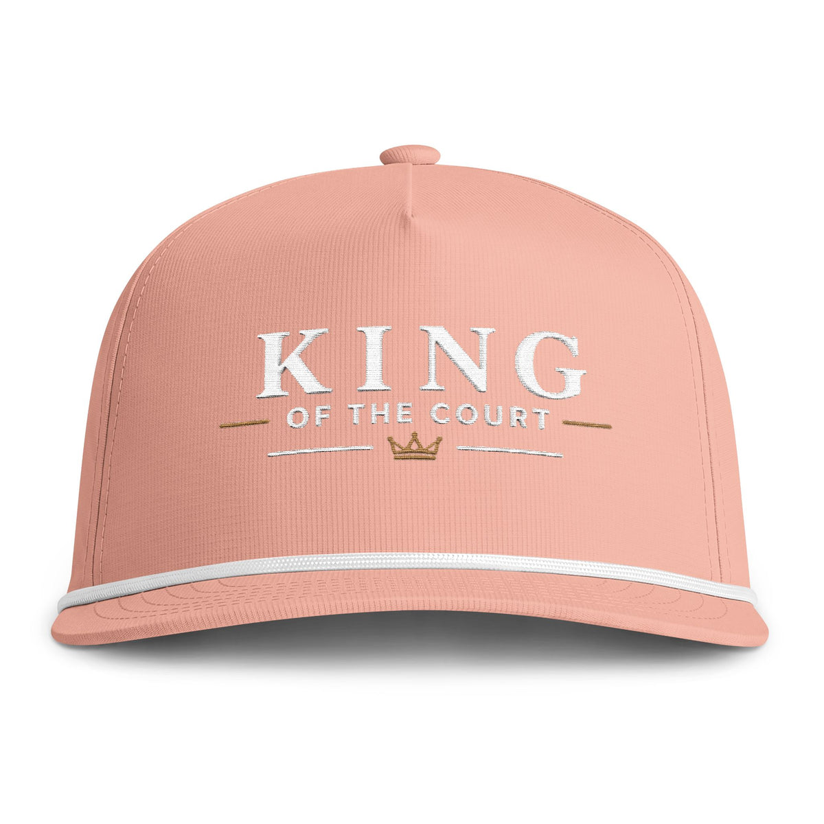 King of the Court Rope Cap – Cream Embroidery