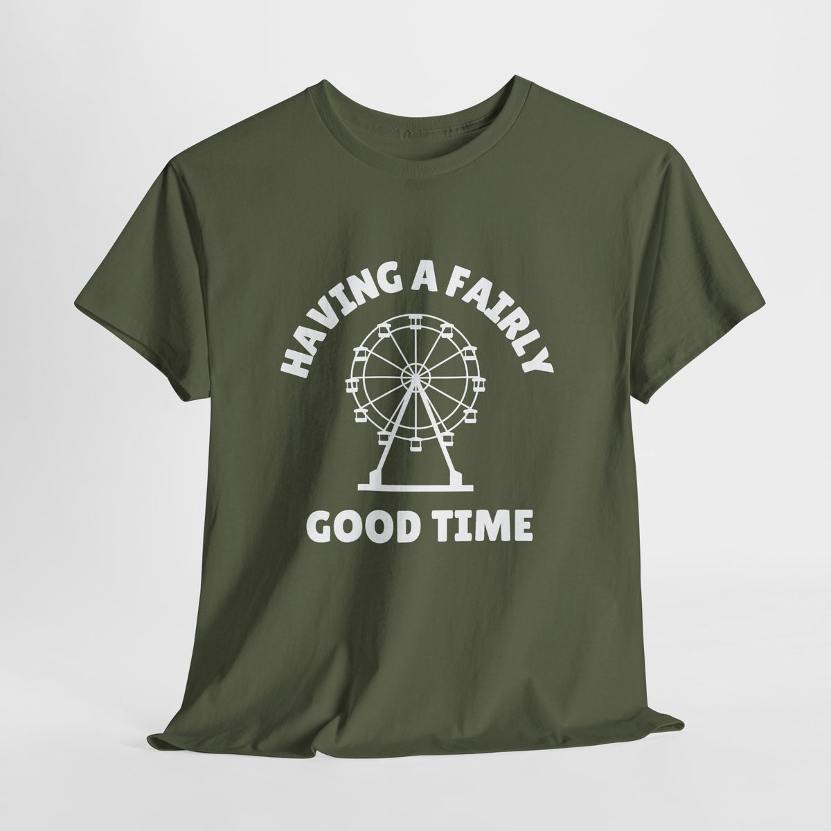 Having A Fairly Good Time // Ferris Wheel Good Time Punny Unisex Heavy Cotton Tee