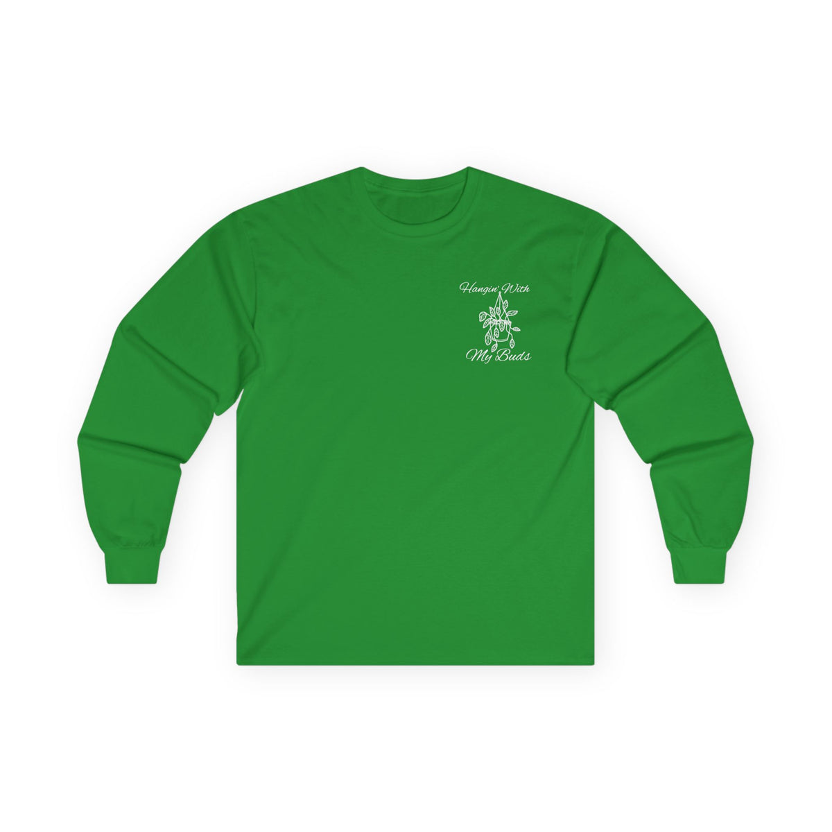Hangin' With My Buds // Unisex Ultra Cotton Long Sleeve Tee - 'Happy Plants' Botanical Design