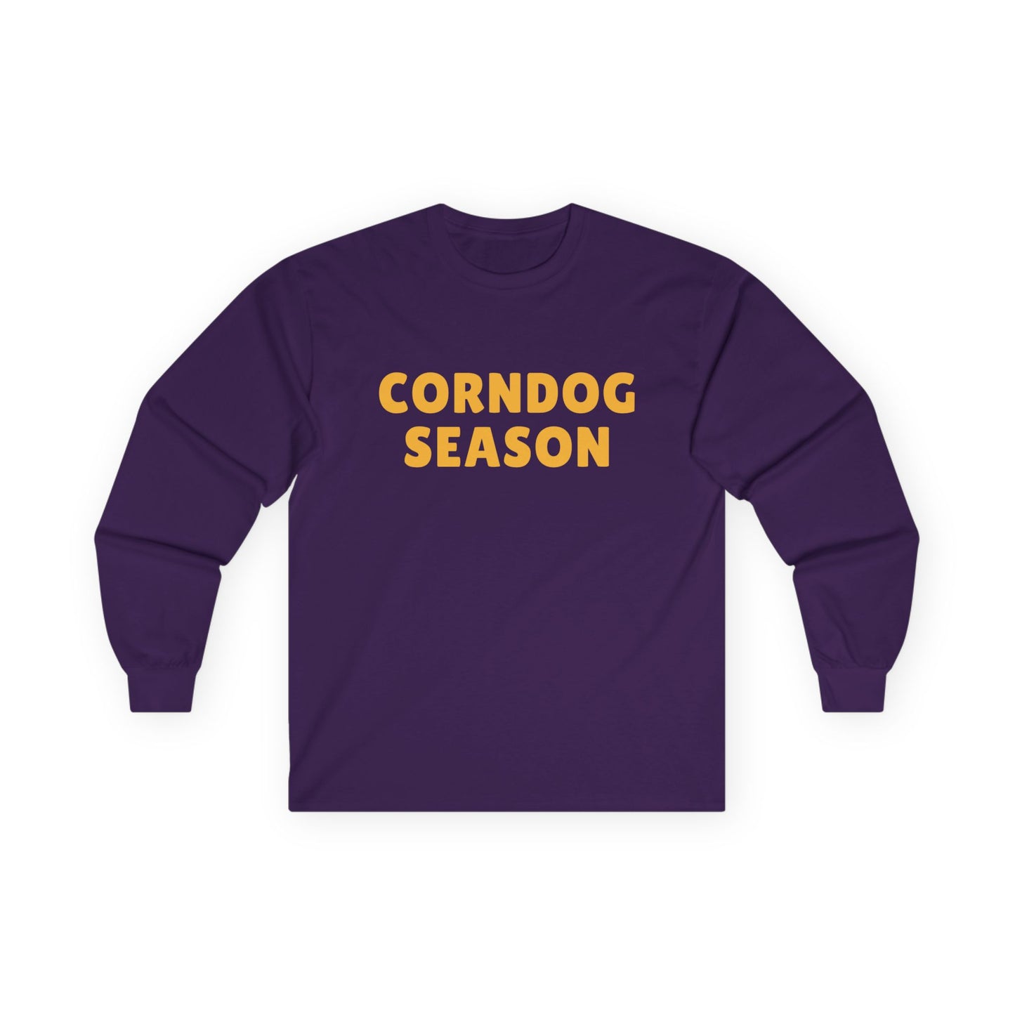 Corndog Season // Long Sleeve Tee - Fun Unisex Apparel for Food Lovers