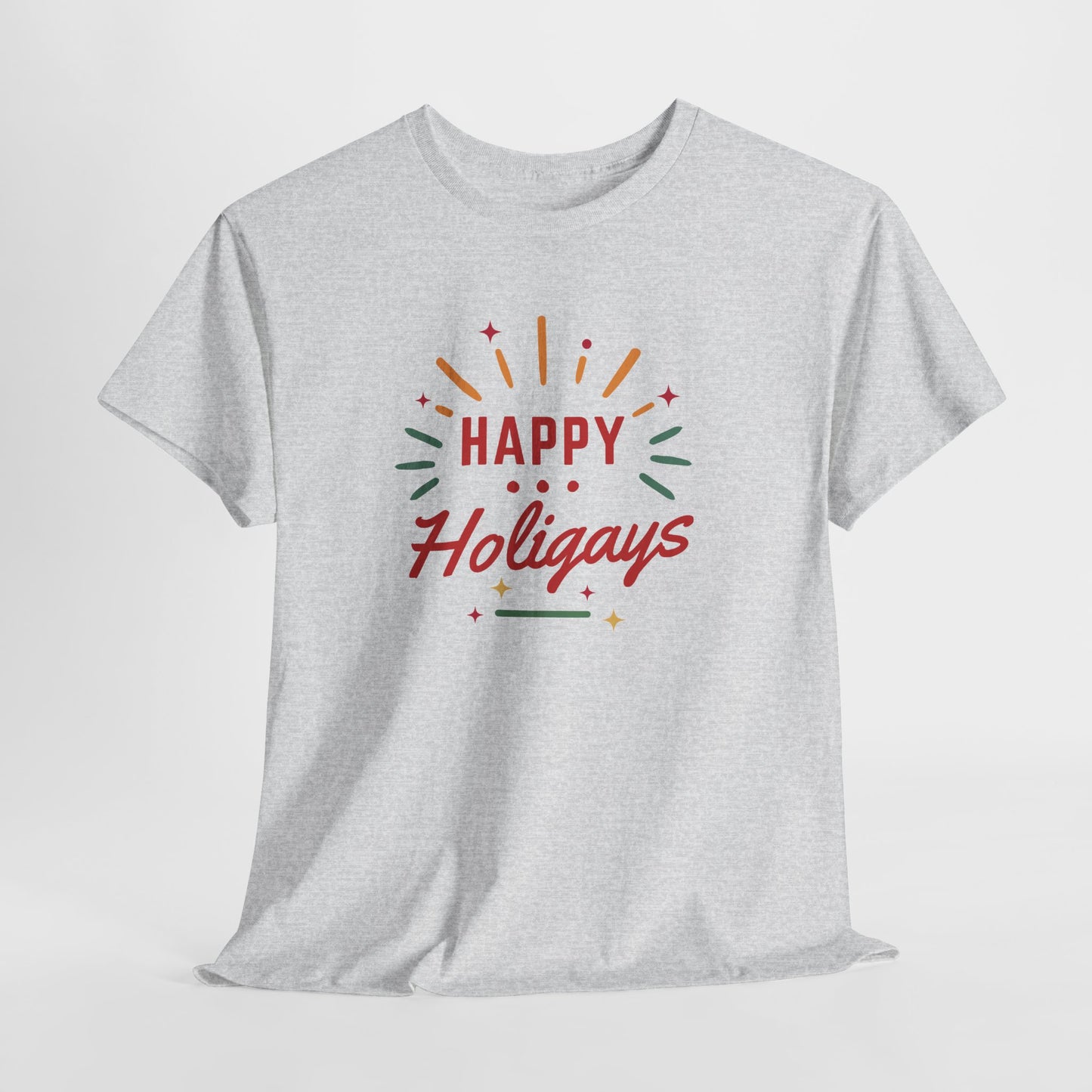 Happy Holigays Simple Unisex Heavy Cotton Tee