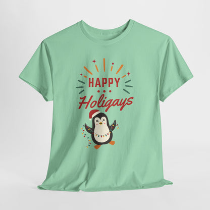 Happy Holigay Penguin Unisex Heavy Cotton Tee