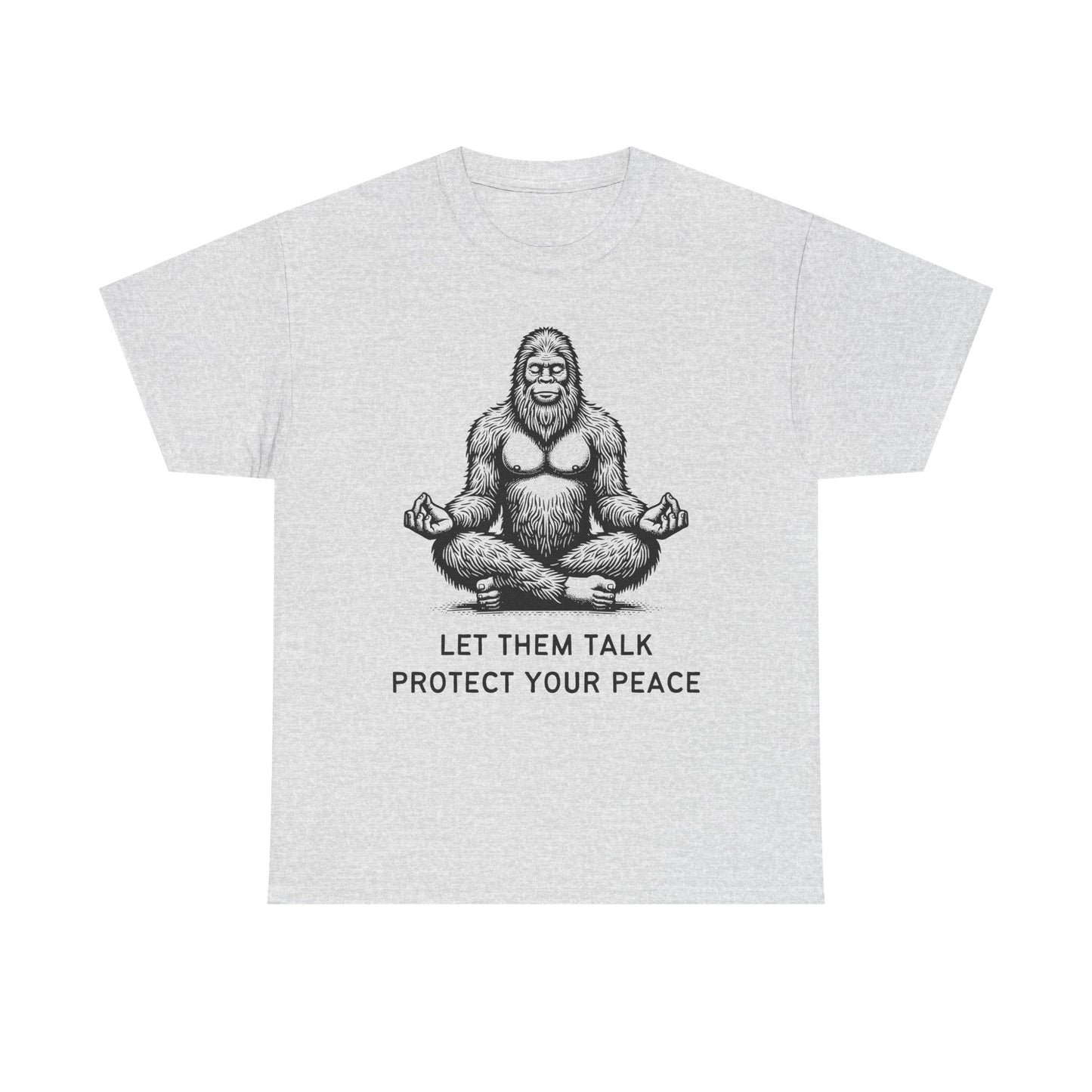 Bigfoot - Protect Your Peace // Unisex Heavy Cotton Tee - Comfortable, Relaxed Fit T-Shirt for Chill Vibes & Mental Health