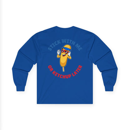 Corndog Season // Long Sleeve Tee - Fun Unisex Apparel for Food Lovers