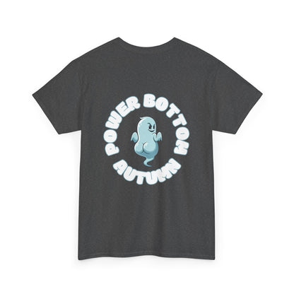 'Power Bottom Autumn' Blue Ghost // Playful Unisex Heavy Cotton Tee
