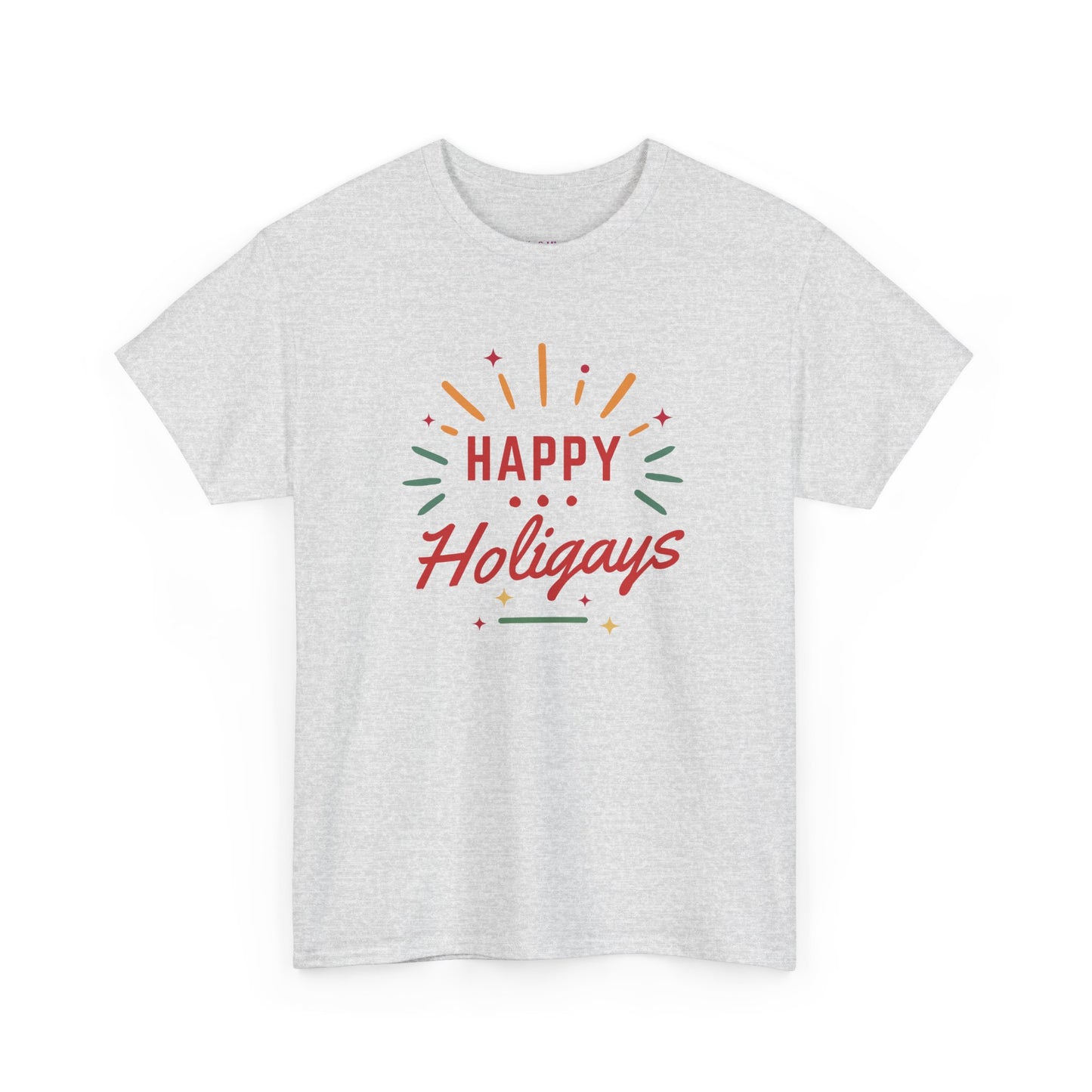 Happy Holigays Simple Unisex Heavy Cotton Tee