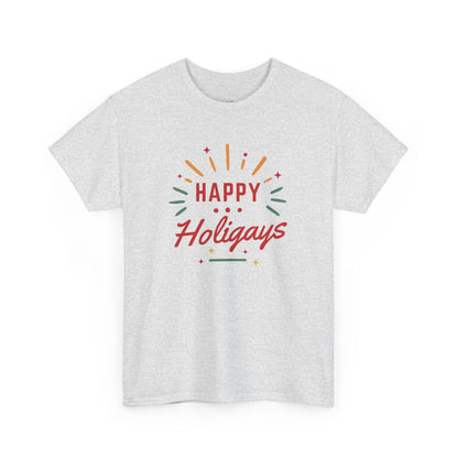 Happy Holigays Simple Unisex Heavy Cotton Tee