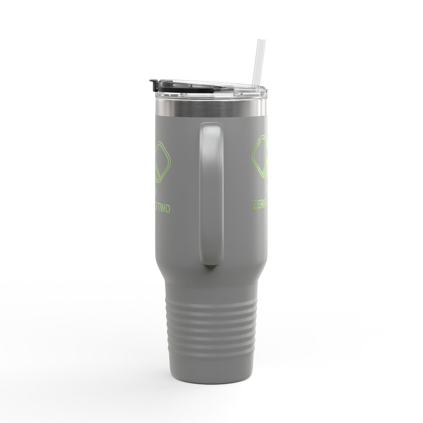 Zero Zero Two // Insulated Travel Mug, 40oz - Blue Text