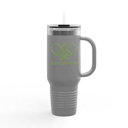 Zero Zero Two // Insulated Travel Mug, 40oz - Blue Text