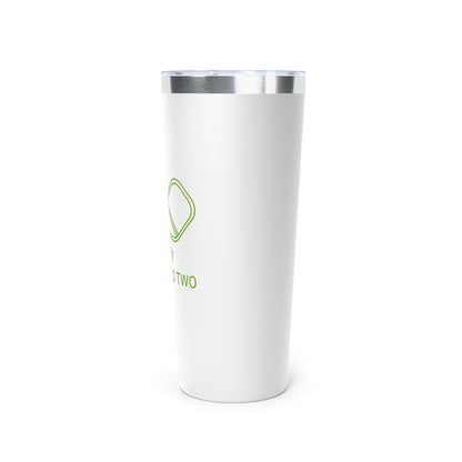 Zero Zero Two Pickleball // Copper Vacuum Insulated Tumbler, 22oz - Blue Text