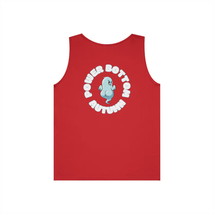 Power Bottom Autumn- Blue Ghost // Playful Tank Top for Unisex